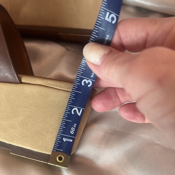 NATURALIZER Urbana Platform Wedge Brown Leather Calf Hair Cheetah Print Size 8 - Picture 10 of 11